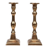 French Candlesticks in Bronze, 1890s, Set of 2