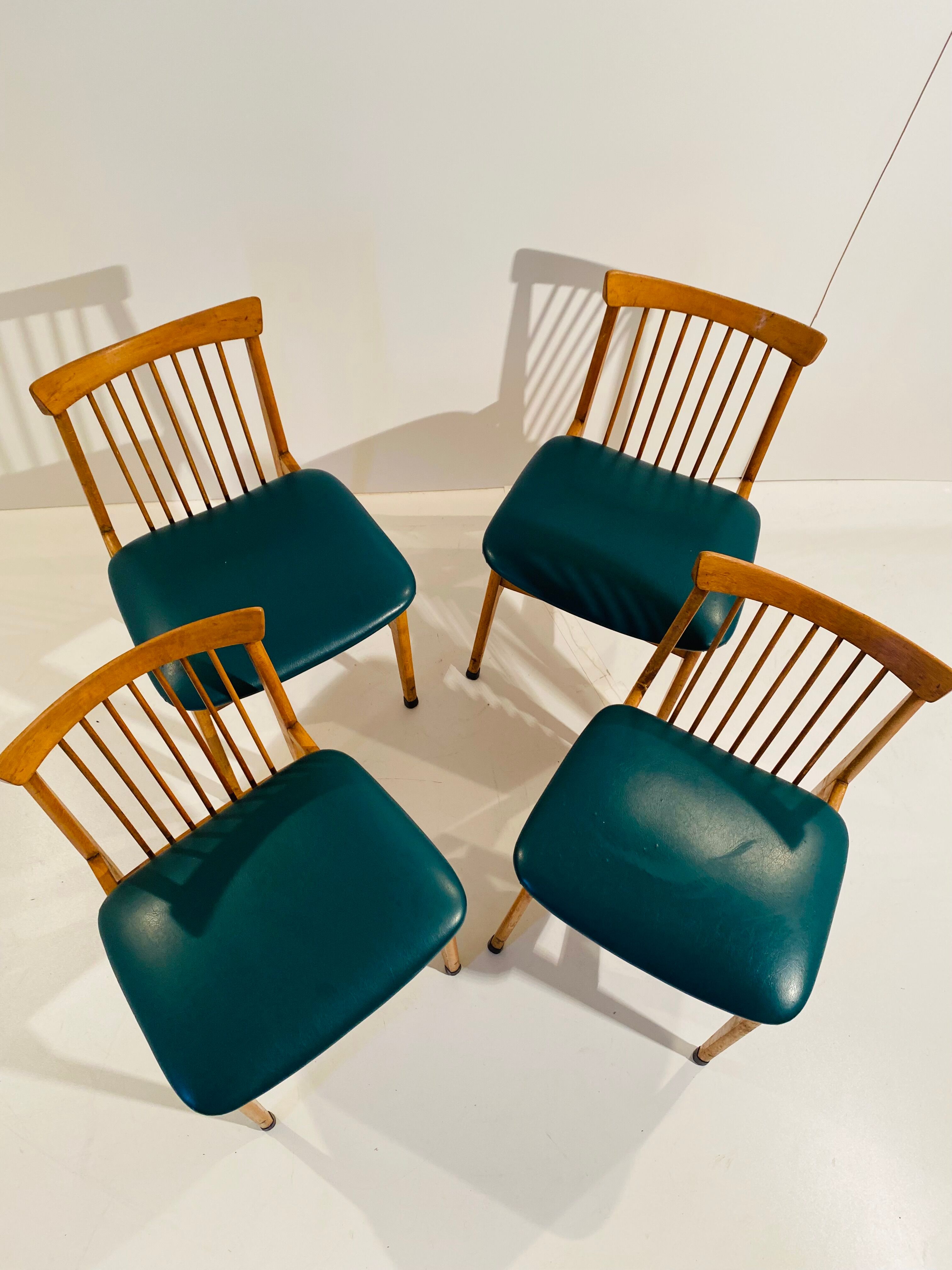 Vintage dining chairs, set of four, Italy 1960s