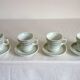 8 tasses brulot en porcelaine épaisse, fin XIXème
