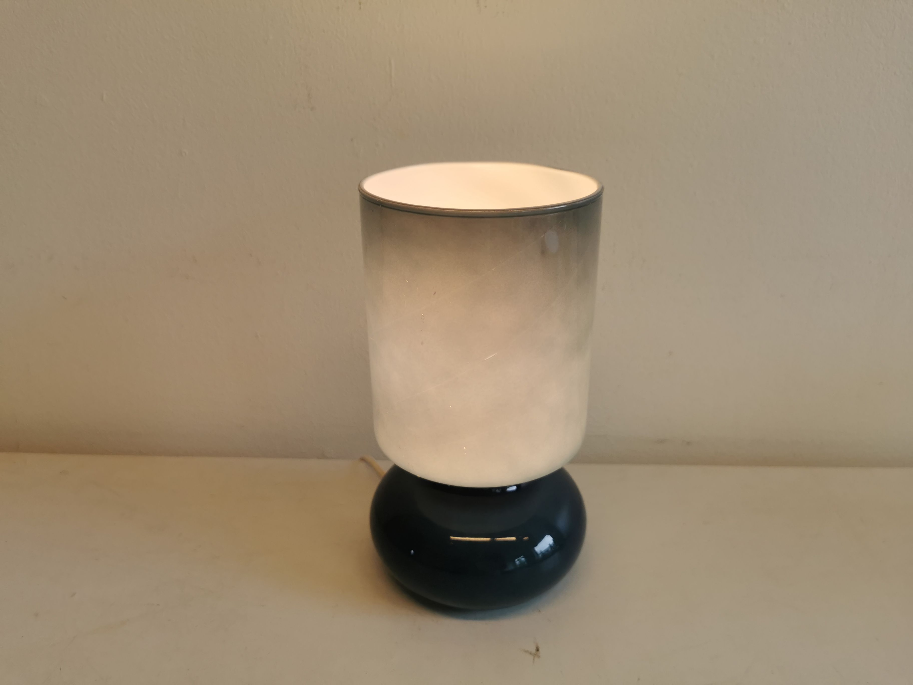 Vintage table lamp from ikea, model lykta, in petrolium blue color, from the late 90s.