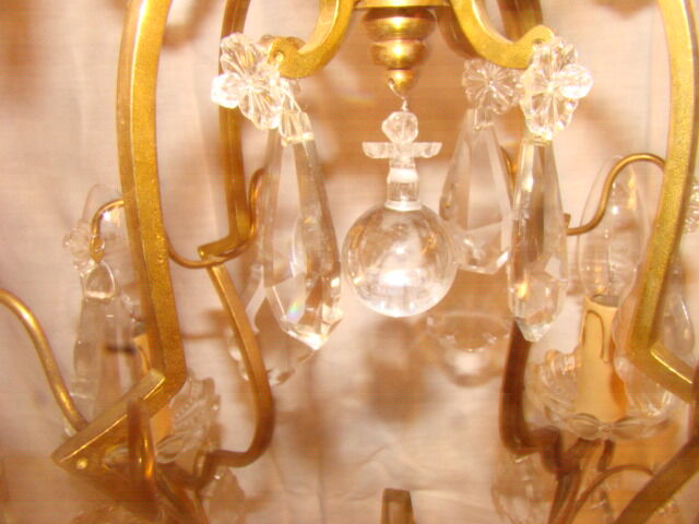 crystal chandelier type with a 4-arm light cage
