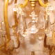 crystal chandelier type with a 4-arm light cage