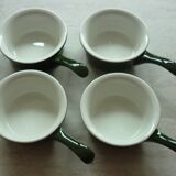 Pair of 2 cassollettes-ramekins-pans PILIVITE in fire porcelain
