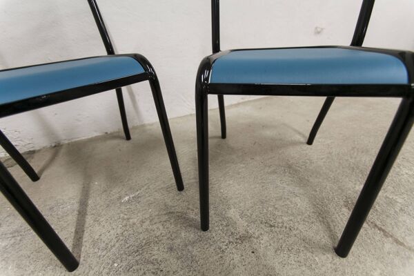Paire de chaises de Jean Pauchard Tolix 1960 restaurées