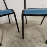 Pair of restored Jean Pauchard Tolix chairs, 1960s