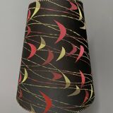 Danish Teak floor lamp with Black and Red , Yellow shade 1960s