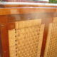 Mahogany and straw bar, made in Mexico around 1950