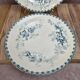 Set of 2 antique flat plates Terre de Fer – Hippolyte Boulenger & Cie – Roscoff model