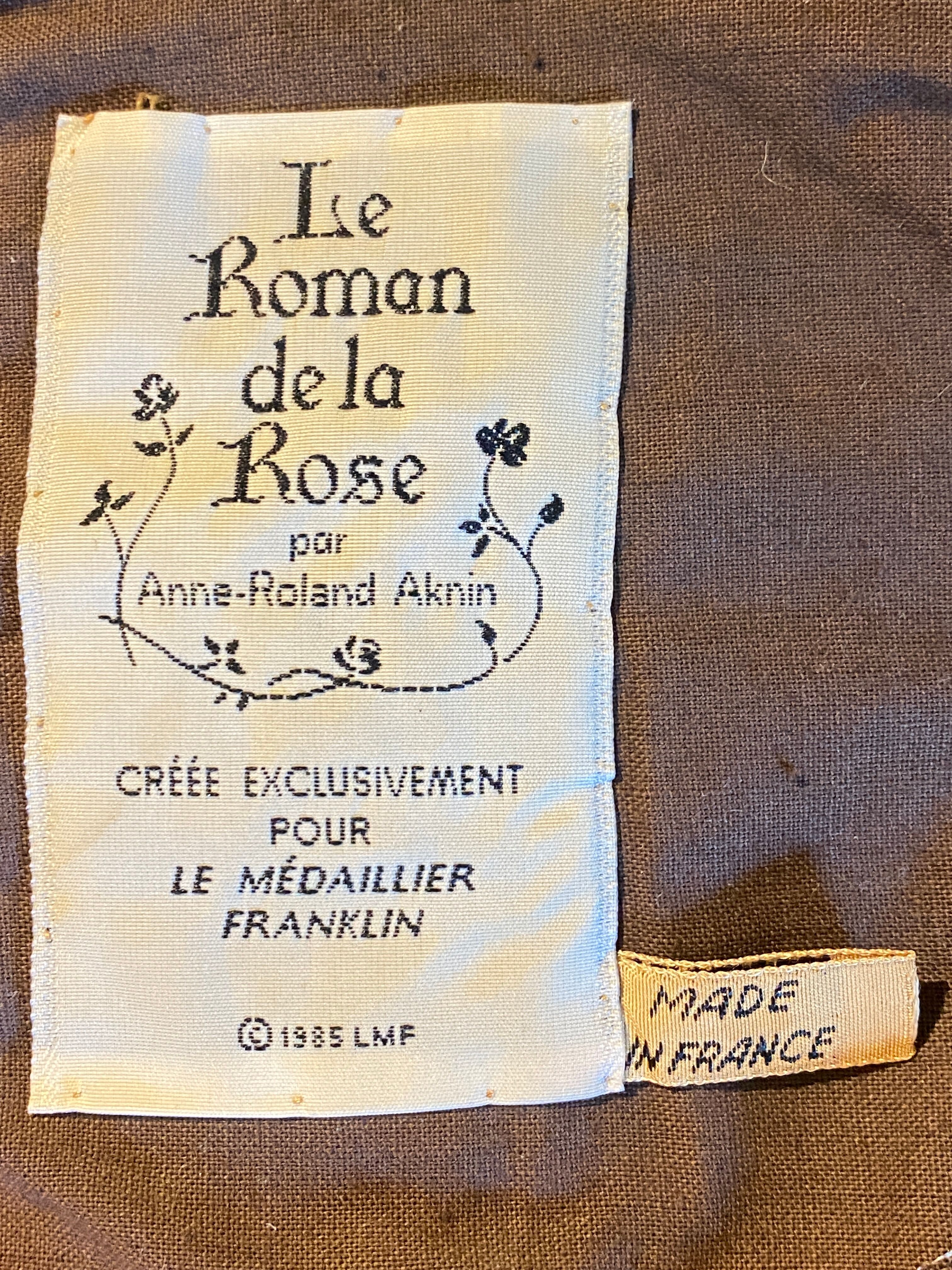 Tapestry "The Novel of the Rose" by Anne Roland Aknin 1985