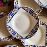 Lot of 10 old soup plates - Badonvillier Bornéo model