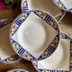 Lot of 10 old soup plates - Badonvillier Bornéo model