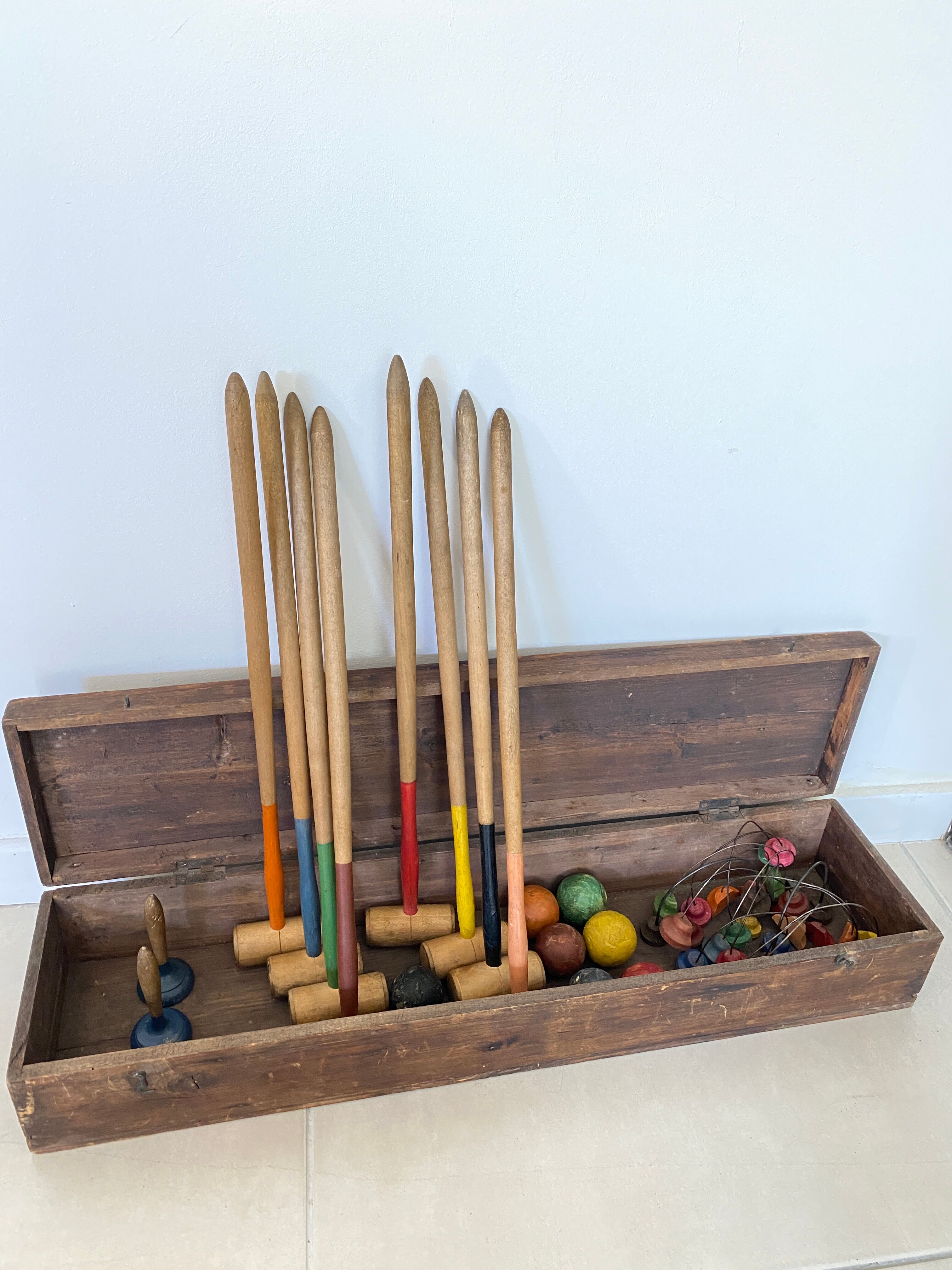 Old living room croquet game