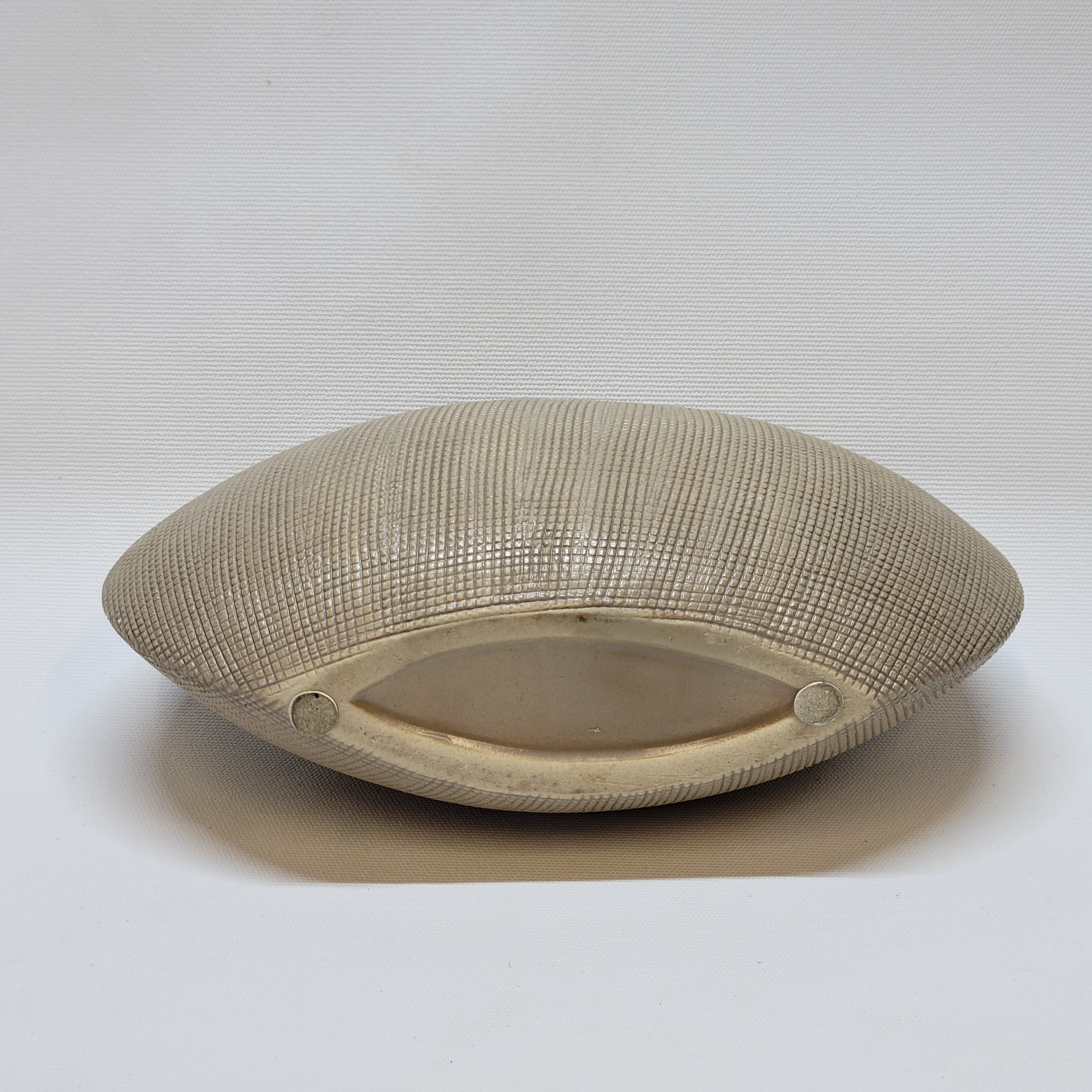 Vase lentille en céramique beige