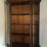 Wall display case for collection or other in wood, glass and brass