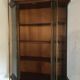 Vitrine murale pour collection ou autre en bois, verre et laiton