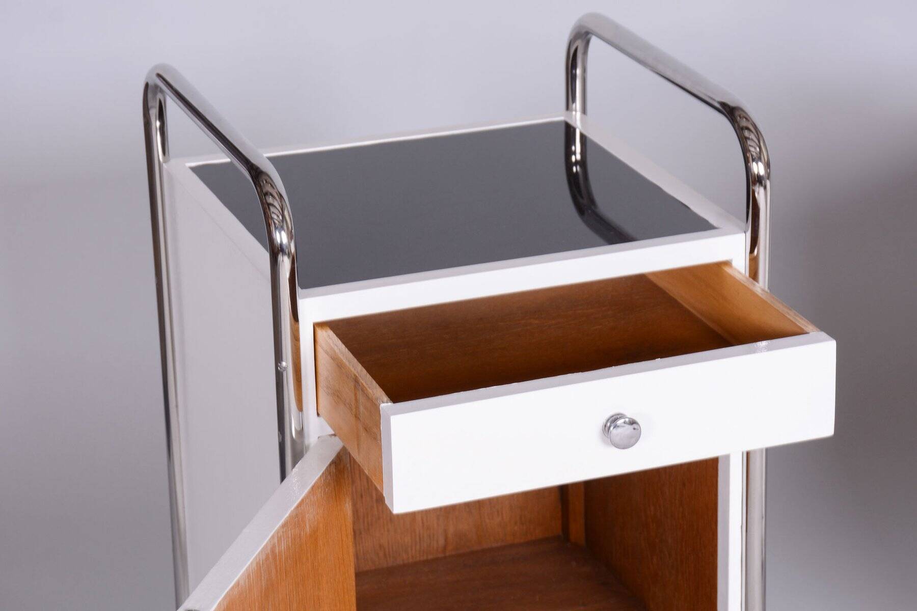 Bauhaus Bedside Tables in Chrome by Vichr, 1930s, Set of 2