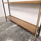 Vintage 1950s Mid-Century Modern Wall Shelving Unit – Hardwood & Alumi