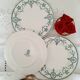 Old dessert plates mismatched in iron earth