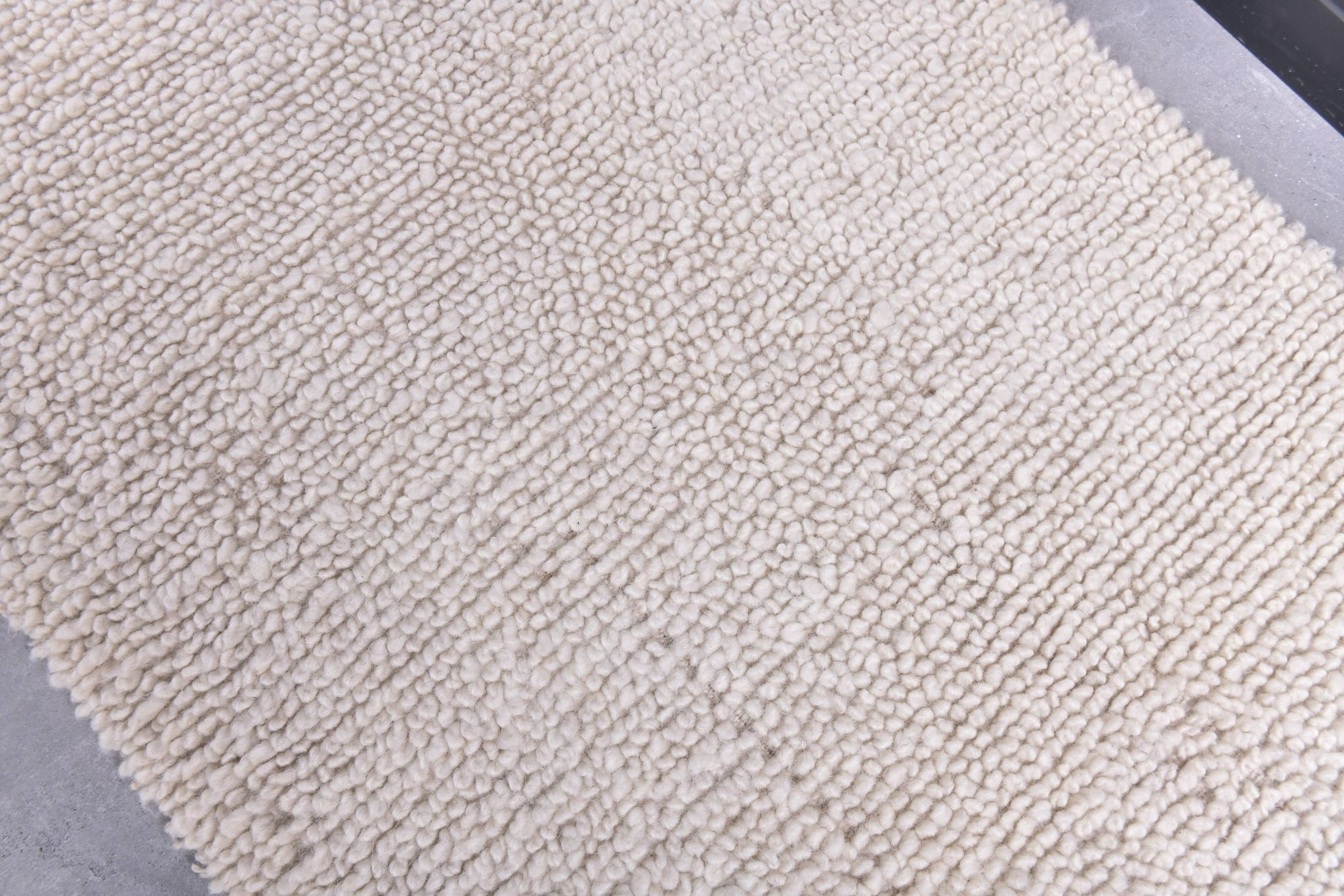 2x10 %100 Wool White Moroccan Runner Rug, 68x303Cm
