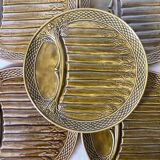 Khaki slip asparagus plates