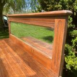 Antique solid wood sideboard with mirror — Art Nouveau style