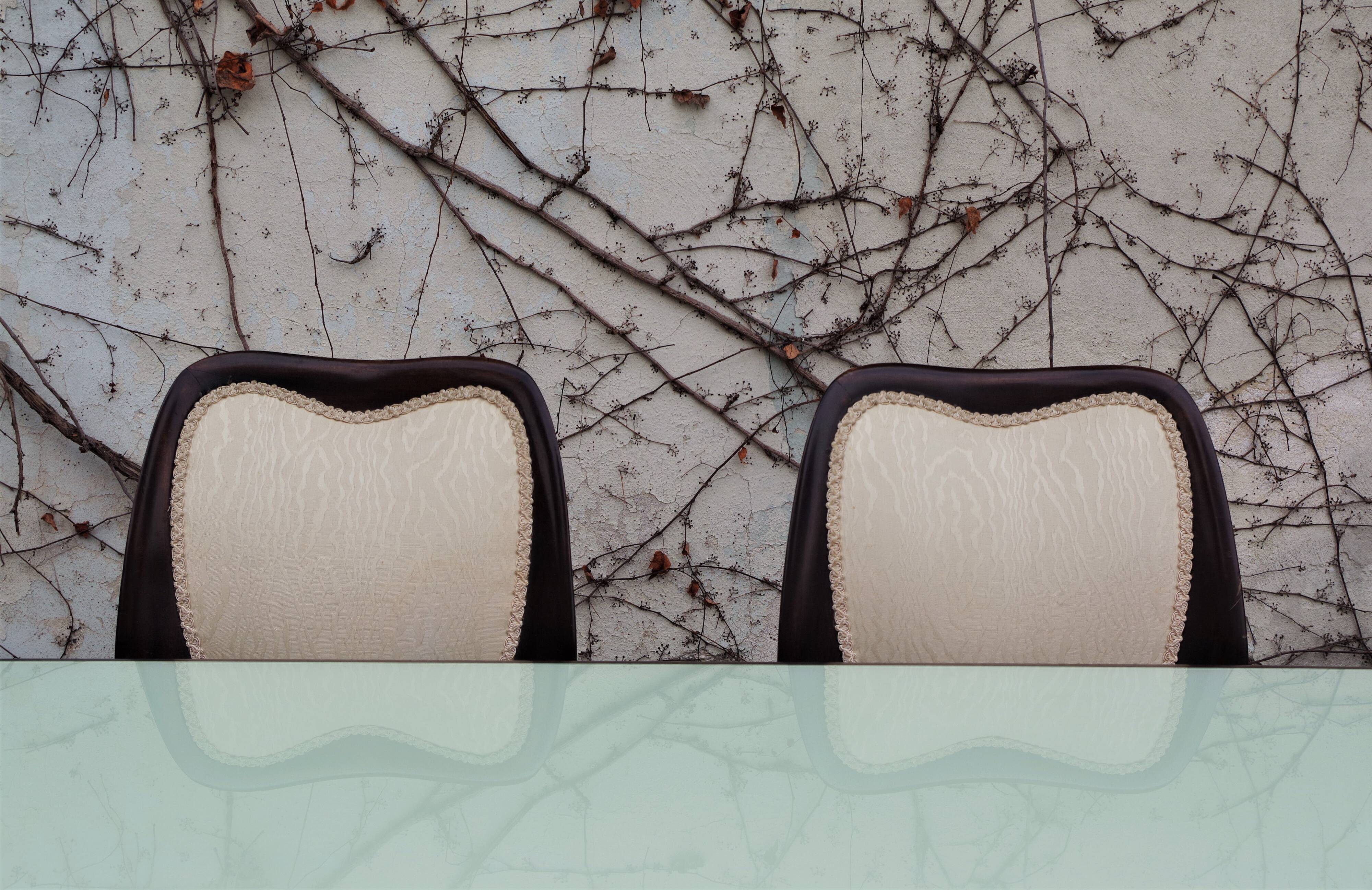 Dining Room Table and Mahogany Chairs by Fratelli Rigamonti, 1950s, Set of 7