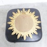 Vintage 1970s convex witch's eye sunburst mirror