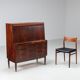 Bureau secrétaire Erling Torvits en palissandre Klim Mobelfabrik Danemark 1960
