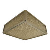 Vintage ceiling lamp with plastic sheets in chomed profiles 46x46 cm