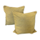 Housse de coussin en velours moutarde 40x40 cm