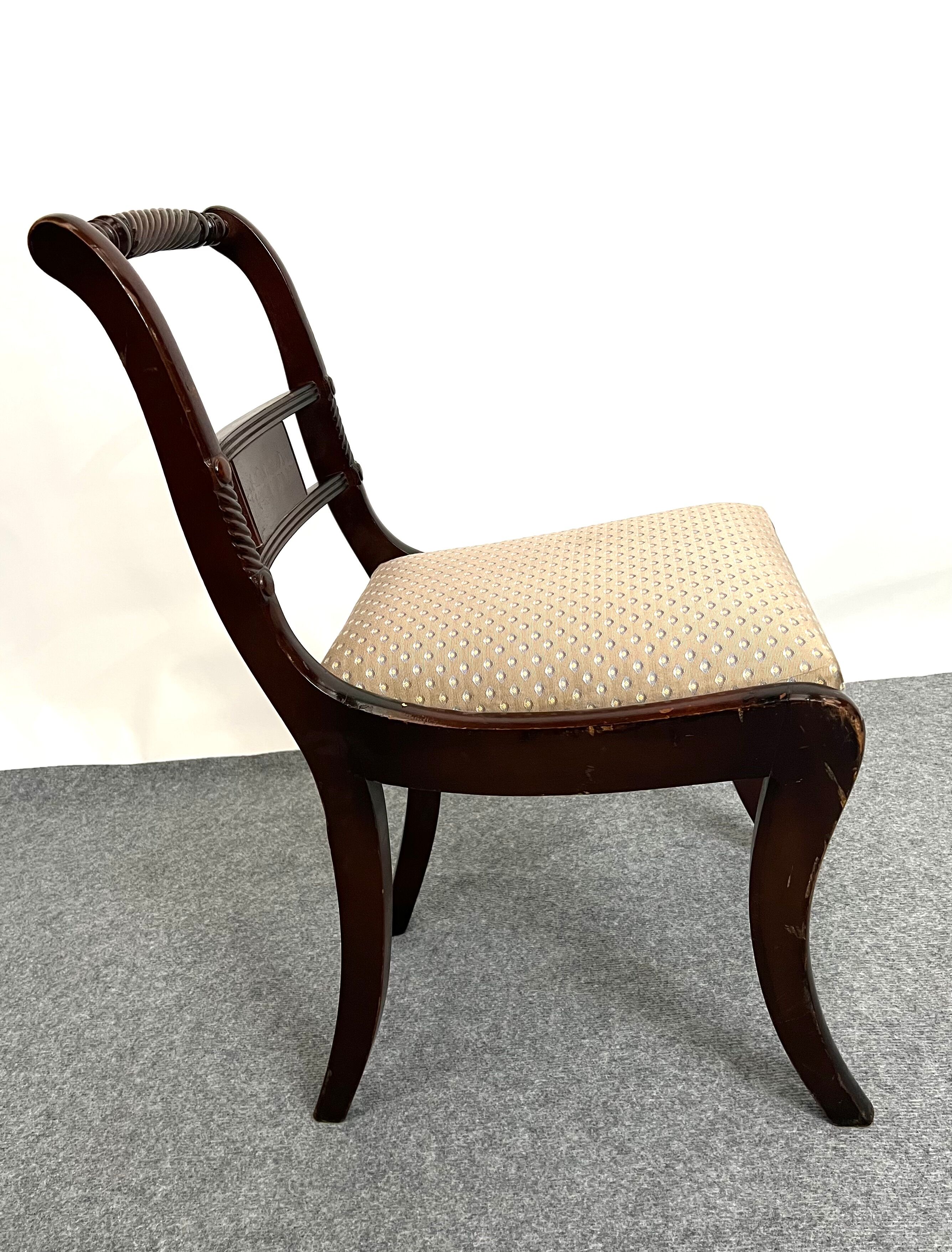 4 English style mahogany dining chairs