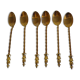 6 teaspoons, guaranteed fine gold EMF, original box -1950-