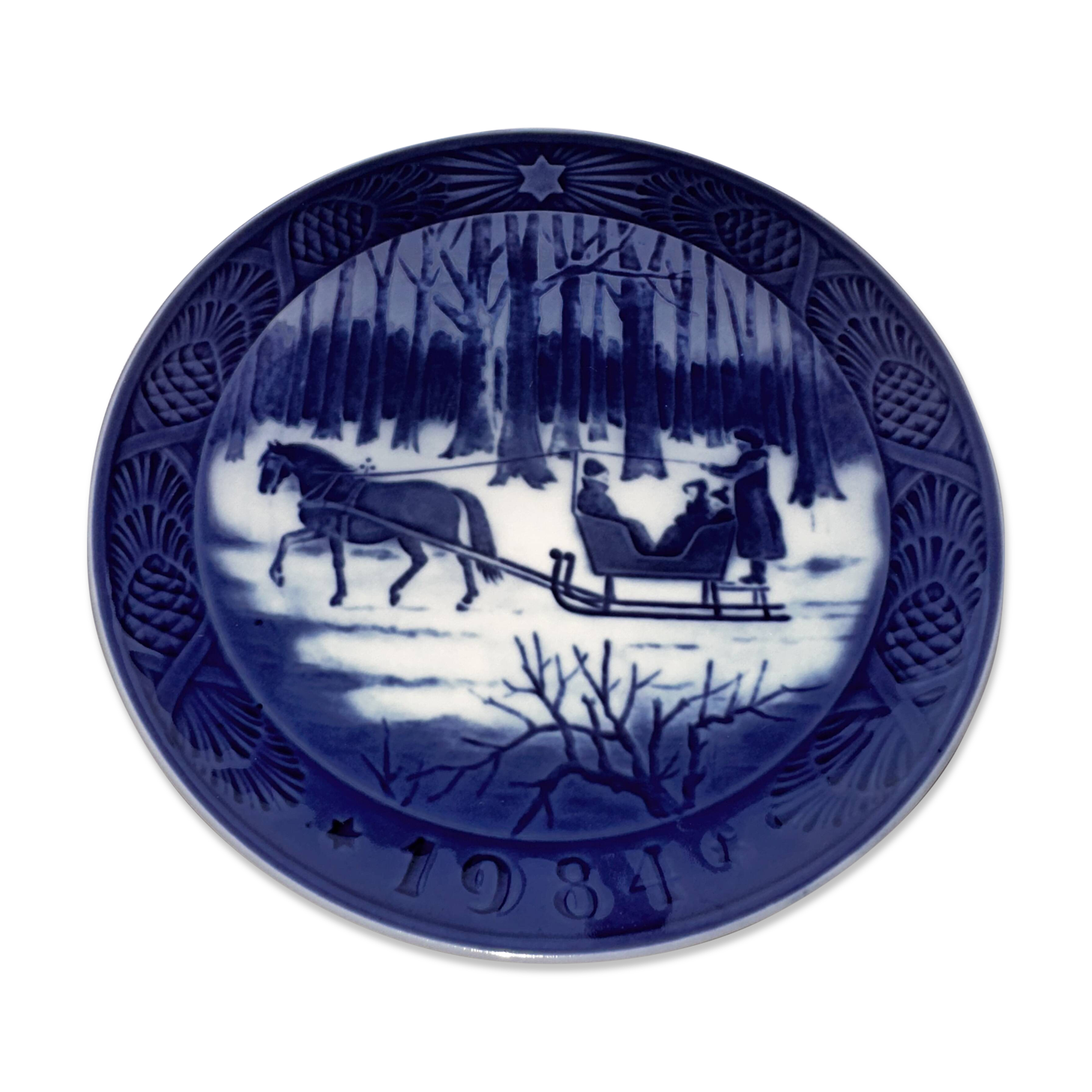 Christmas plate 1984, Royal Copenhagen porcelain