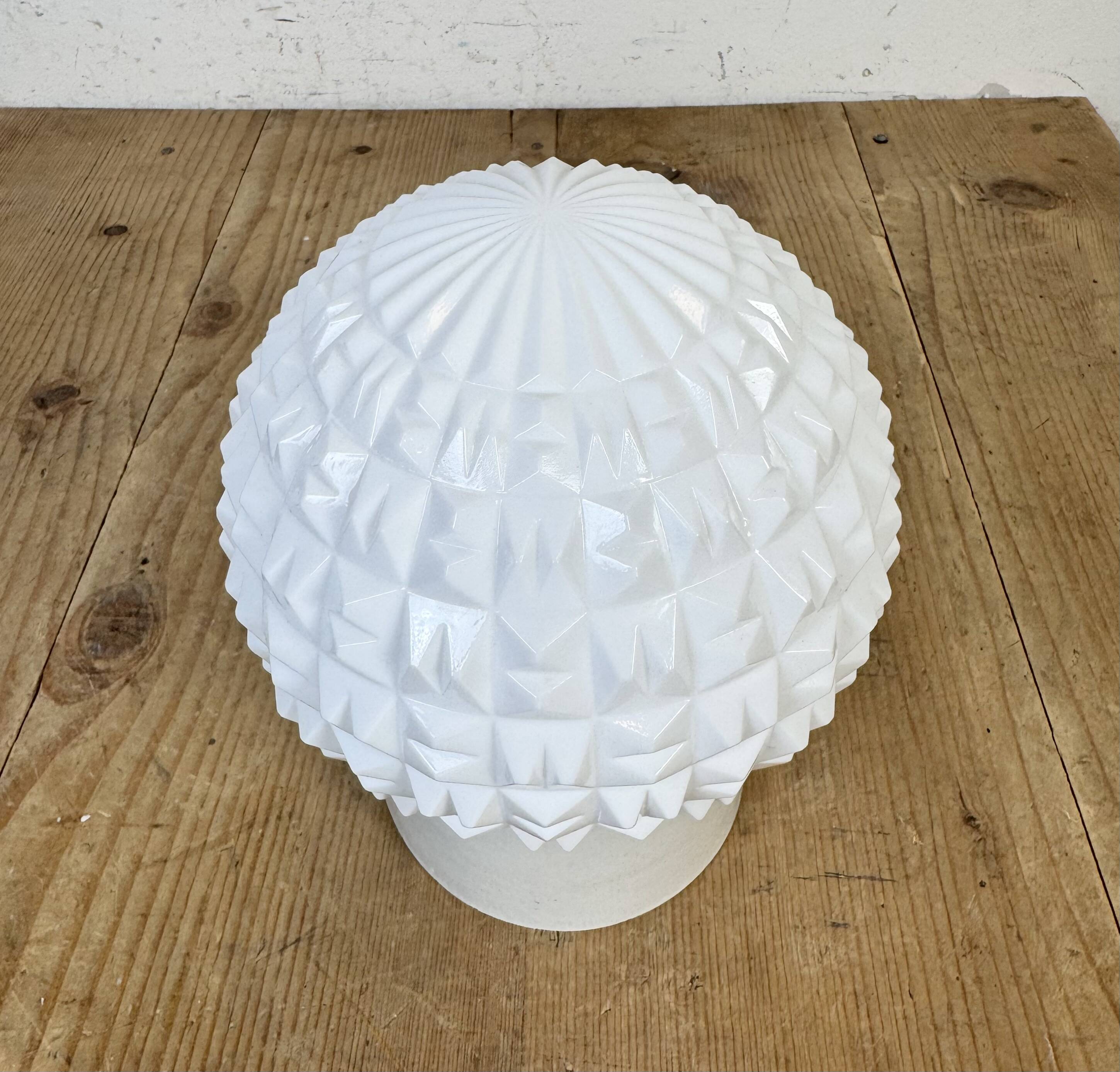 Vintage White Porcelain Ceiling Light, 1970s