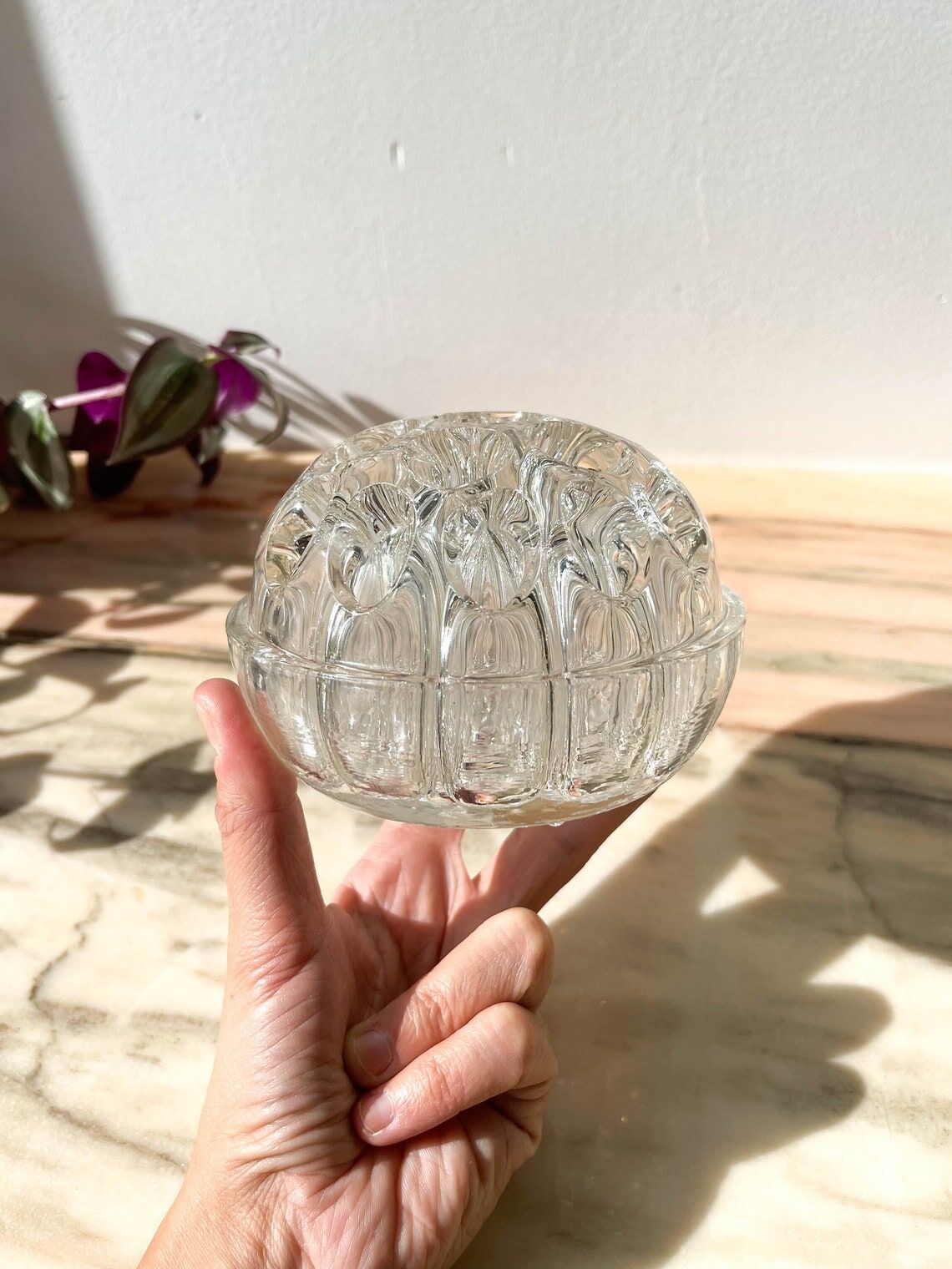 Vintage glass flower pick N4 made in France