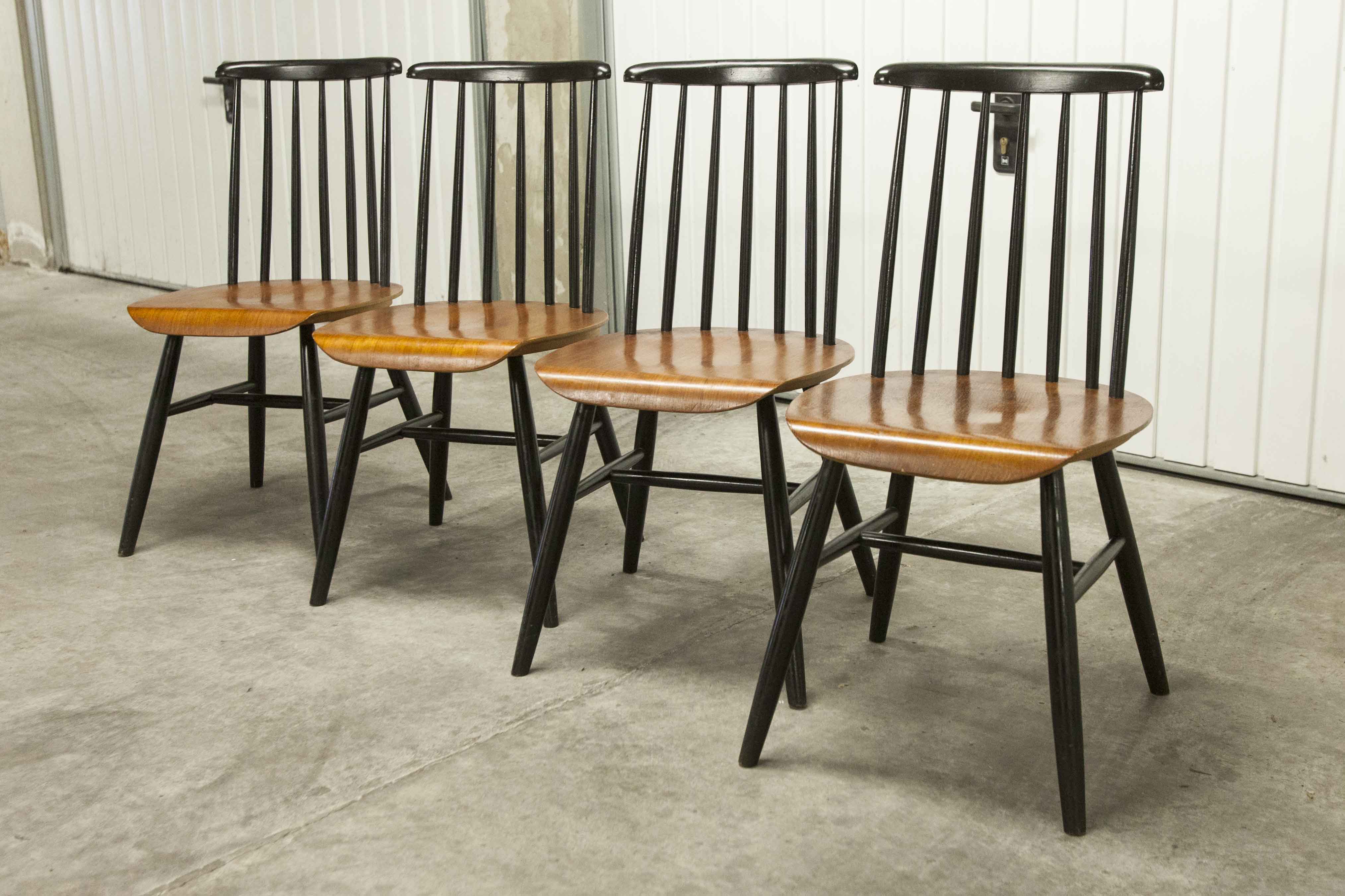Set of 4 Fanett chairs by IImari Tapiovaara 1960