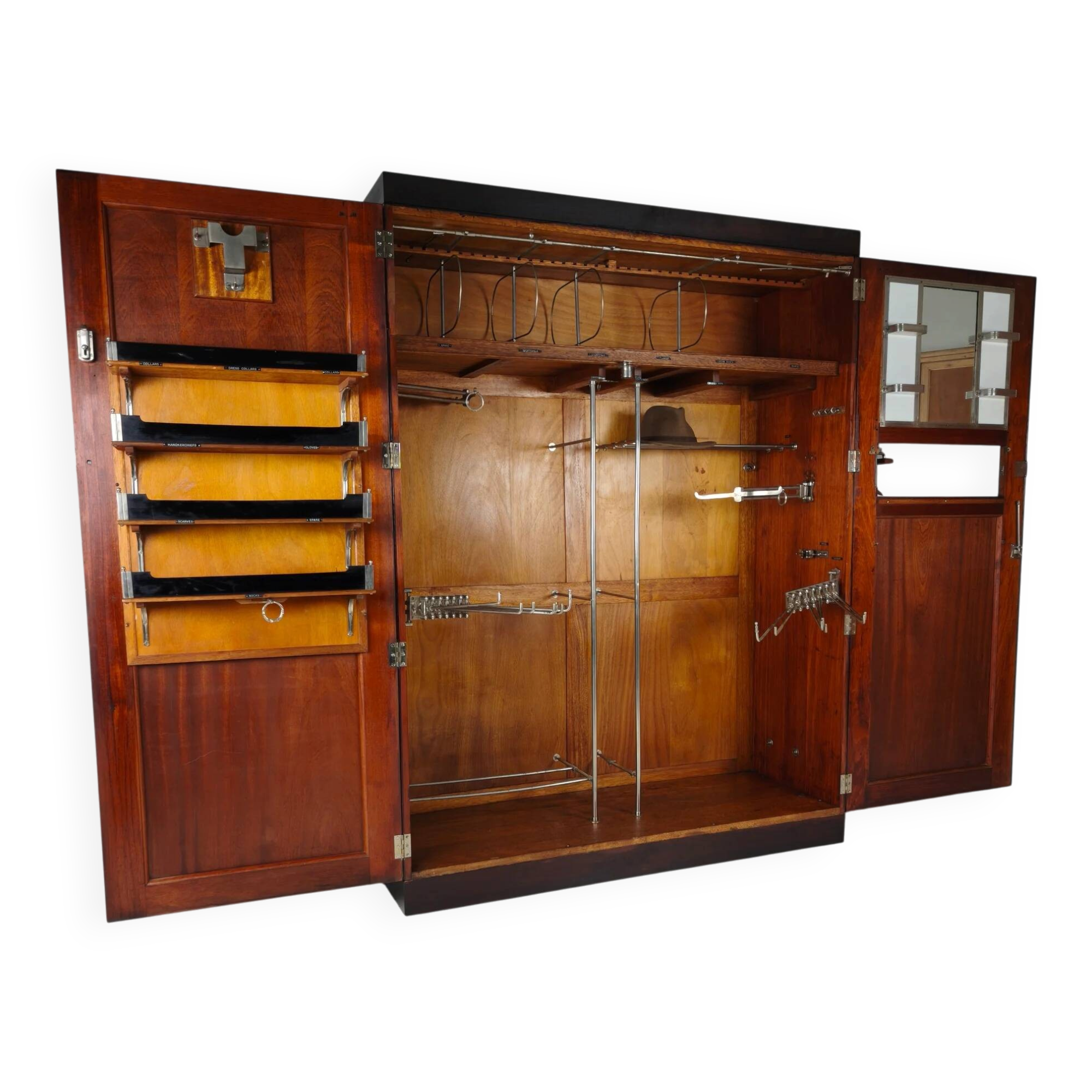1920s Compactom Ltd gentleman’s wardrobe – fully fitted interior