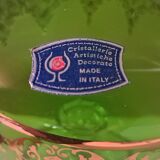 Green Italian carafe Artistiche crystal.