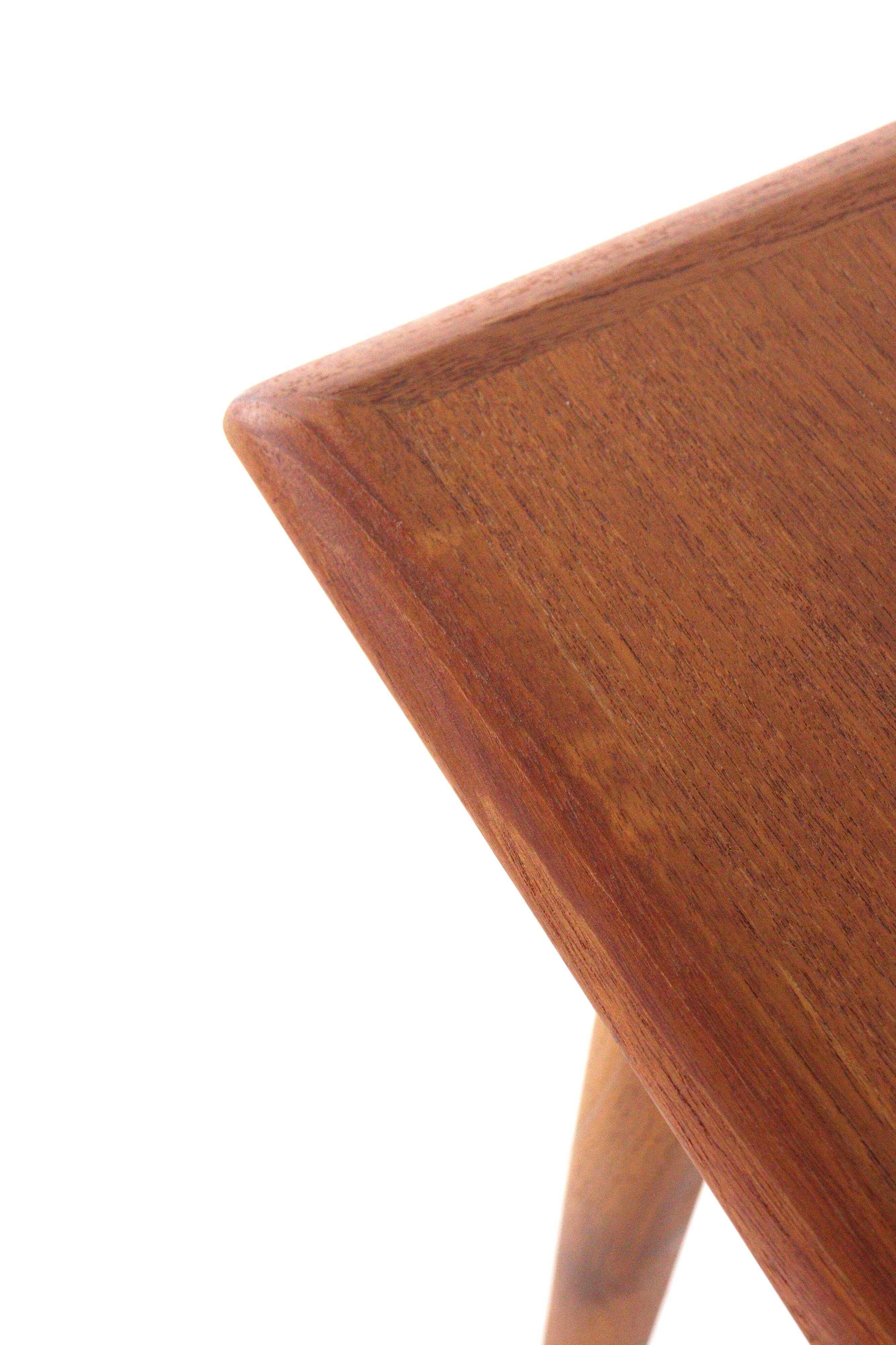 Table à manger rectangulaire extensible danoise 'Siem' en teck