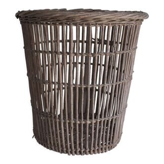 Wicker wastepaper basket