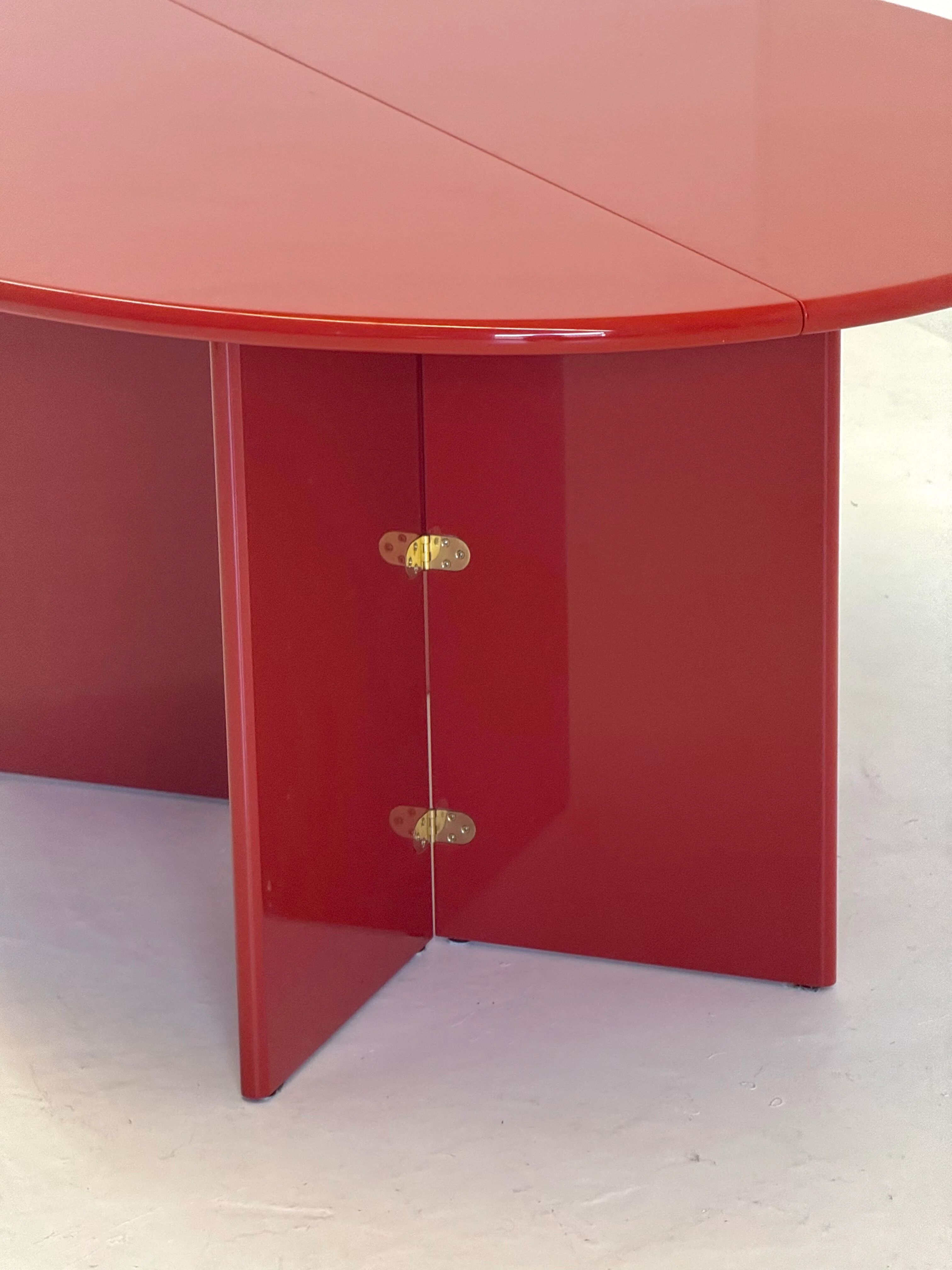 Antella dining table / console table by Kazuhide Takahama for Cassina in red