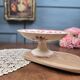 Compotier ancien H.B. & Cie en terre de fer – Roses bordeaux