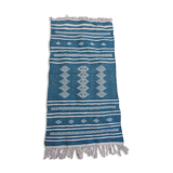 Blue in pure wool kilim rug