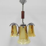 Art deco hanging lamp in glass