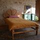 Vintage rattan shell light - bohemian chic spirit