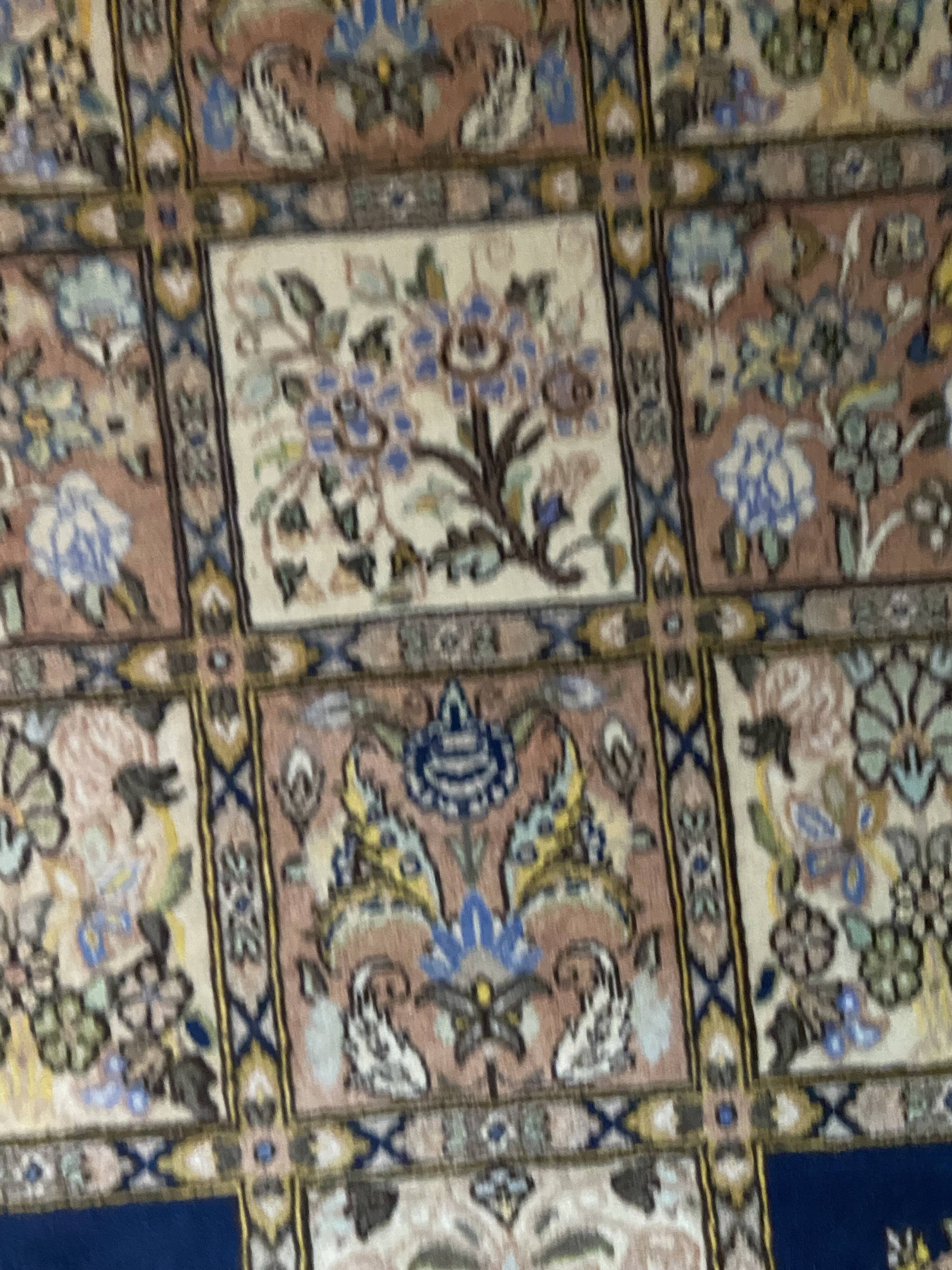 Tapis persan Bakhtiar Ghom en laine réalisé à la main