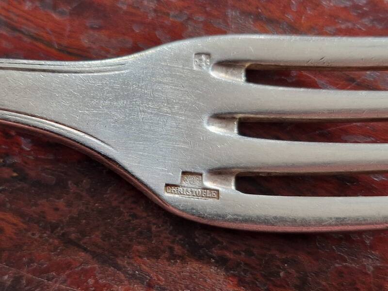 Christofle - Baptism cutlery model Boréal - in silver-plated metal