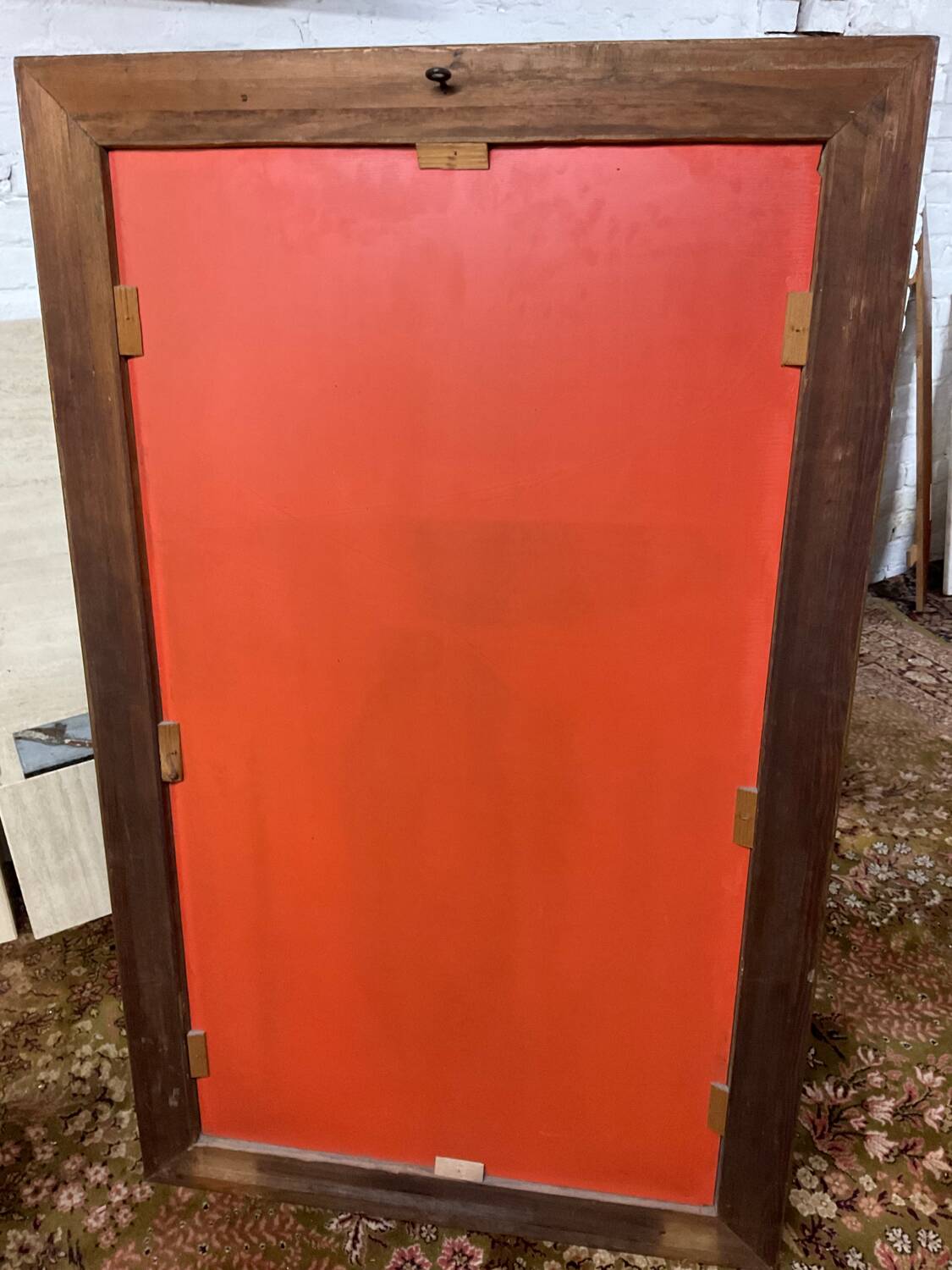 Old plastered and gilded wooden mirror 138x84