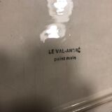 Old quimper pottery dish + drawing the val andré made in france vintage