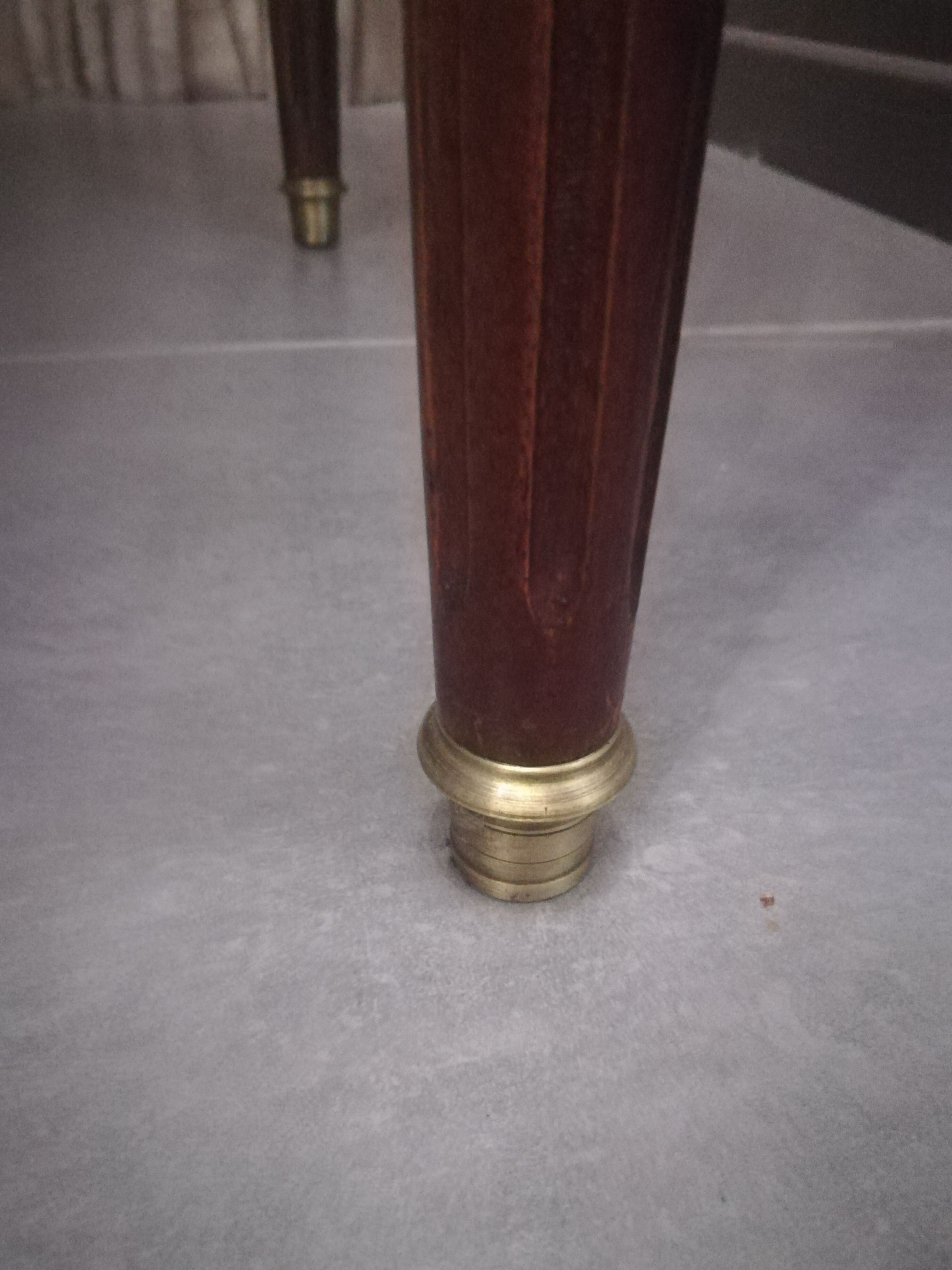 Louis XVI style hot water bottle table in mahogany and marble